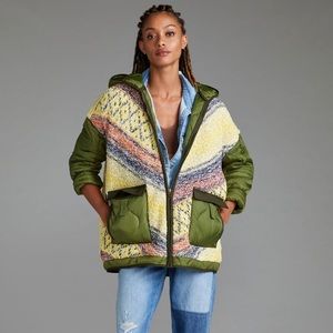 Anthropologie Knit Quilted Coat- NWT